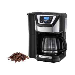Шварц кафемашина с вградена мелачка Russell Hobbs Victory Grind & Brew 22000-56 от неръждаема стомана.