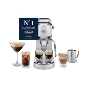 Компактна бяла еспресо машина De’Longhi Dedica Duo EC890.WI с дигитален тъч дисплей от Rebox.bg